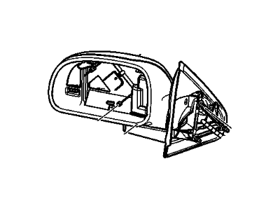 GM 15808571 Mirror Assembly, Outside Rear View *Black