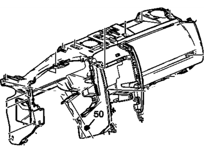 GM 25874846 Pad Assembly, Instrument Panel Lower Trim *Light Cashmere