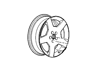 GM 9597494 Wheel Rim, 18X7 Aluminum 42Mm Offset 110X5 Black Cadmium Plated