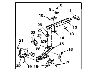 GM 22897961 Rail Assembly, Underbody Rear Side