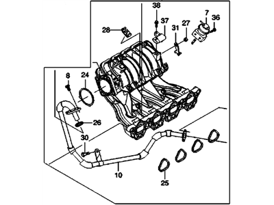 2011 Chevrolet Aveo Intake Manifold - 96452340