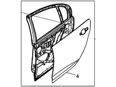 GM 92283180 Door,Rear Side