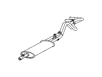 GM 15659512 Exhaust Muffler Assembly (W/ Exhaust Pipe