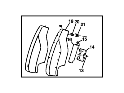 GM 95986111 Bolster Assembly, Rear Seat Back Cushion *Jet Black