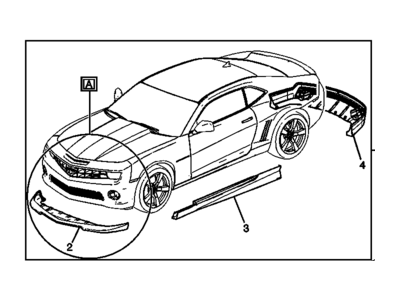 GM 22745051 Molding Kit, Body Side *Victory Red