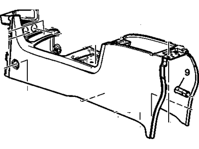 GM 10361907 Console Assembly, Front Floor *Neutral