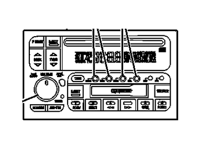 GM 9384424 Radio Assembly, Amplitude Modulation/Frequency Modulation Stereo & Clock & Cd Player