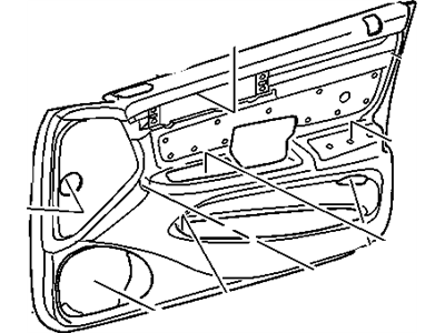 GM 12374942 TRIM, Front Door Trim