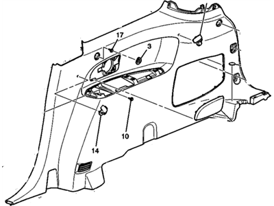 GM 22837656 Panel Assembly, Quarter Lower Rear Trim *Light Ttnum