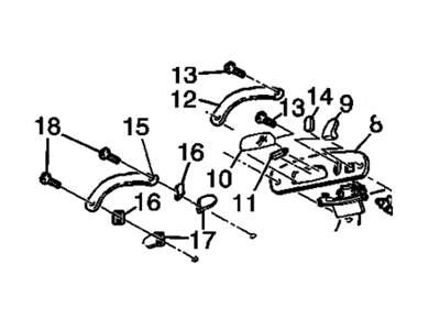 GM 88890769 Handle Asm,Roof Rail Rear Asst (W/ Courtesy & Reading*Shale 4