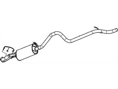 GM 15296921 Exhaust Muffler Assembly (W/ Exhaust Pipe & Tail Pipe)