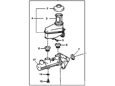 2002 Chevrolet Prizm Brake Master Cylinder - 94857032