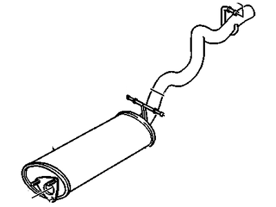 GM 15046521 Exhaust Muffler (W/Exhaust Pipe & Tail Pipe)