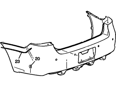 GM 25813609 Rear Bumper, Cover *Service Primer (Service) *Service Primer