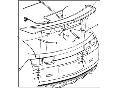 GM 20979735 Spoiler Pkg, Rear End *Sco Yellow