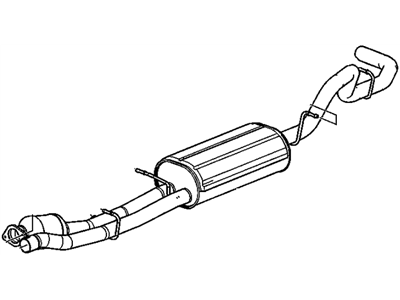 GM 15798962 Exhaust Muffler Assembly (W/ Exhaust & T/Pipe & 3W