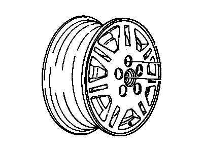 GM 12504620 Wheel Rim Unit, Aluminum, 15X6