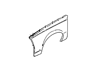 GM 14093536 Fender,Front