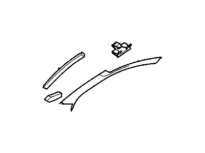 GM 92155404 Molding Assembly, Windshield Side Garnish *Anthracite