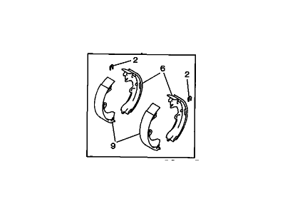 GM 94854936 Shoe Kit,Rear Brake