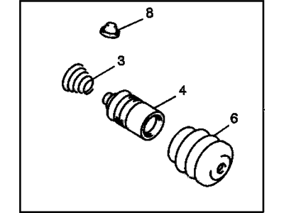 1994 Chevrolet Prizm Clutch Slave Cylinder - 94855176