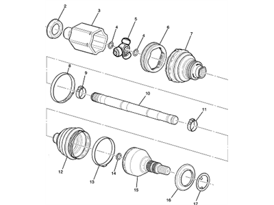 GM 22868218 Front Wheel Drive Shaft Assembly (Rh Proc)