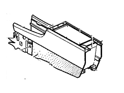 GM 12480793 Console Unit,Front Floor * Light Cappu Cr *Cream