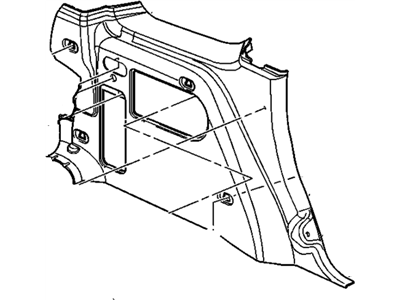 GM 10328563 Panel Assembly, Body Side Trim *Gray