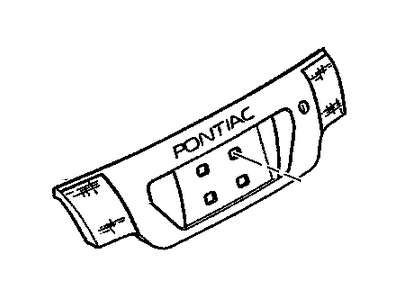 GM 22672006 Applique Assembly, Rear Compartment Lid