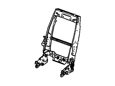 GM 89044170 Driver Seat Back Cushion Frame Assembly 89044170 GM Driver Seat Back Cushion Frame Assembly Illustration 1 of 1