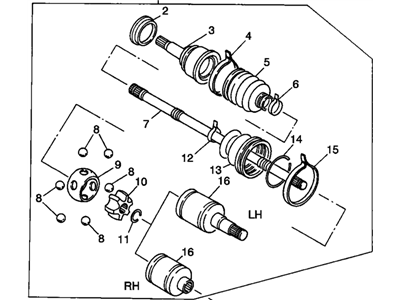 1992 Chevrolet Storm Axle Shaft - 94466437