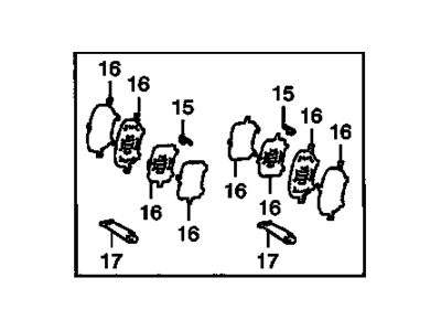 GM 88972097 Insulator Kit,Front Disc Brake Pad