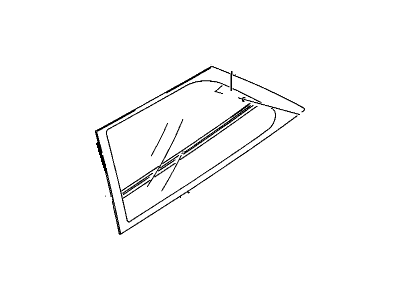 GM 96061081 Window - Rear Quarter (Left) (Clear)