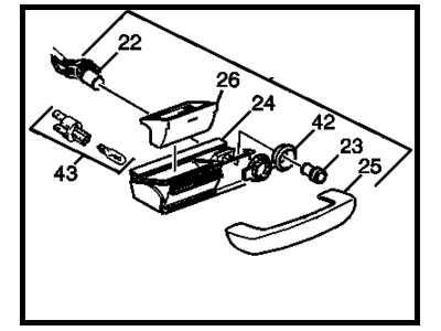 9148415 GM Spring, Instrument Panel Ashtray Latch Illustration 1 of 1