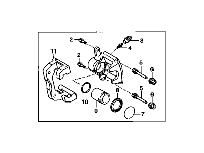 GM 19204183 Caliper,Rear Brake (W/O Brake Pads & Bracket)