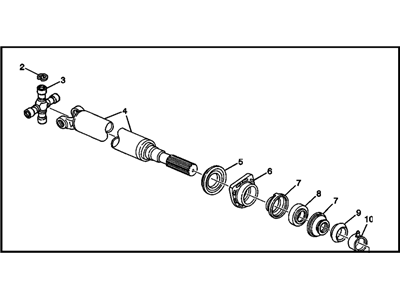 GM 15662040 Front Propeller Shaft Assembly