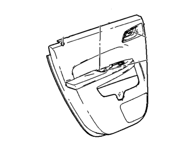 GM 22761570 Trim Assembly, Rear Side Door *Black
