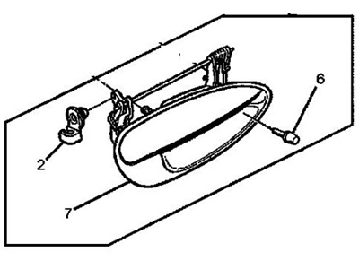 GM 92085573 Handle,Front Side Door Outside