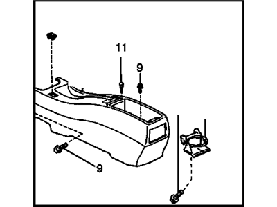 GM 94859597 Console,Front Floor Rear *Gray