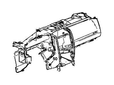 GM 15913741 Pad Assembly, Instrument Panel Lower Trim *Shale