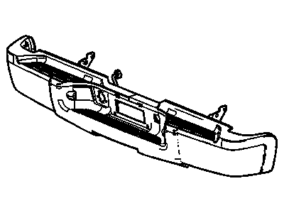 GM 22792255 Bar Assembly, Rear Bumper Imp *Ex Brt Chrom