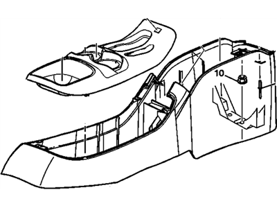 GM 12474544 Console,Front Floor (Base) Pewter