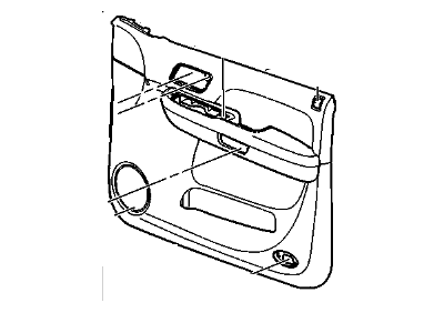 GM 25974178 Panel Assembly, Front Side Door Trim *Ebony