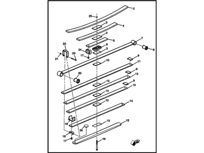 2007 GMC Sierra Leaf Spring - 15720370