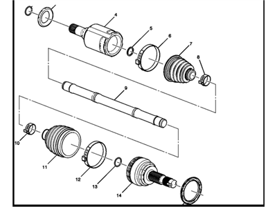 2015 Buick Allure Axle Shaft - 84628596