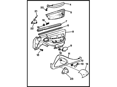 GM 22603162 Trim Assembly, Front Side Door *Neutral