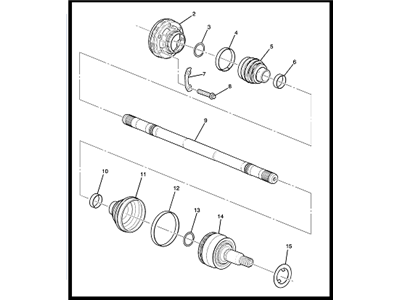 GM 19260856 Boot Kit,Rear Wheel Drive Shaft Outer Cv Joint