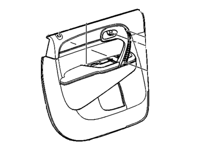 GM 23273345 Trim Assembly, Rear Side Door *Fig