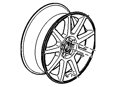 GM 9597465 Wheel Rim, 18X7.5 *Chrome