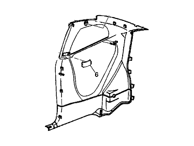 GM 22619037 Panel Assembly, Quarter Trim (Pontiac) *Neutral Medium